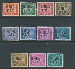 Segnatasse sovr. su 2 righe, serie cpl. n. 5/15. (675)