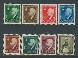 Unione Italo - Albanese, serie cpl. n. 30/36 + sovr. 2 q. n. 37. (412)