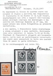 50 p. arancio non emesso n. 14A molto bello, non comune (cert. ...