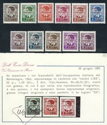 Sovr. LIRE in carminio, serie cpl. n. 49/59, splendida e rara, specie ...