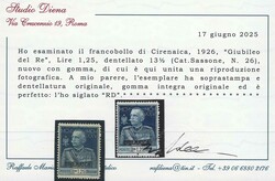 Giubileo 1,25 lire dent. 13 1/2 n. 26, molto bello e fresco, buona ...