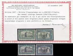 Milizia I non emessi, 1,25 e 5 lire n. 118A/119A molto bella e fresca ...