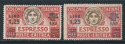 Espressi dent. 13 1/2 sovr., n. 10/11 (ED). (3300)