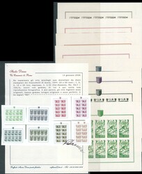 AOSTA - Soggetti Vari, serie cpl. degli 8 Minifogli non dentellati, n ...