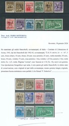 ARONA - Sovrastampati, serie cpl. n. 1/10 + 16 (cert. Sottoriva). ...