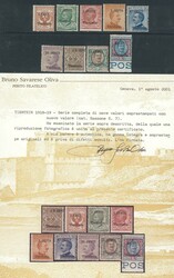 Sovrastampati con nuovo valore, serie cpl. n. 15/23 (cert. B. ...