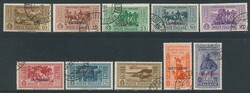 Garibaldi, serie cpl. n. 30/9 con nitidi annulli originali. (700)