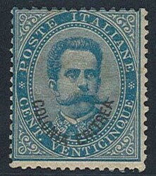 25 c. azzurro n. 6 fresco e ben dentellato, valore "chiave" della ...