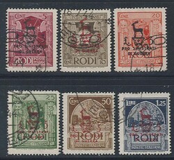 Pro Sinistrati di Guerra, serie cpl. n. 126/131 con nitidi e leggeri ...