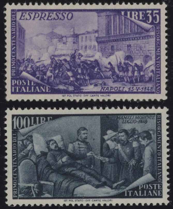 1948 - Risorgimento, n° 580/91 + E, ottima/eccellente, fresca e ben ...