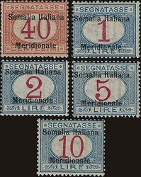 3580: Italian Somaliland - Postage due stamps