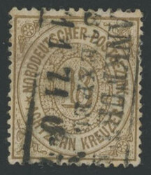 1869 - GERMANIA DEL NORD - 18 Kr. bistro, n° 22, Mi n° 23 (2.200,00 ...