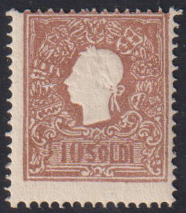 1859 - 10 soldi bruno, n° 31, II tipo, ottimo, con gomma integra e ...