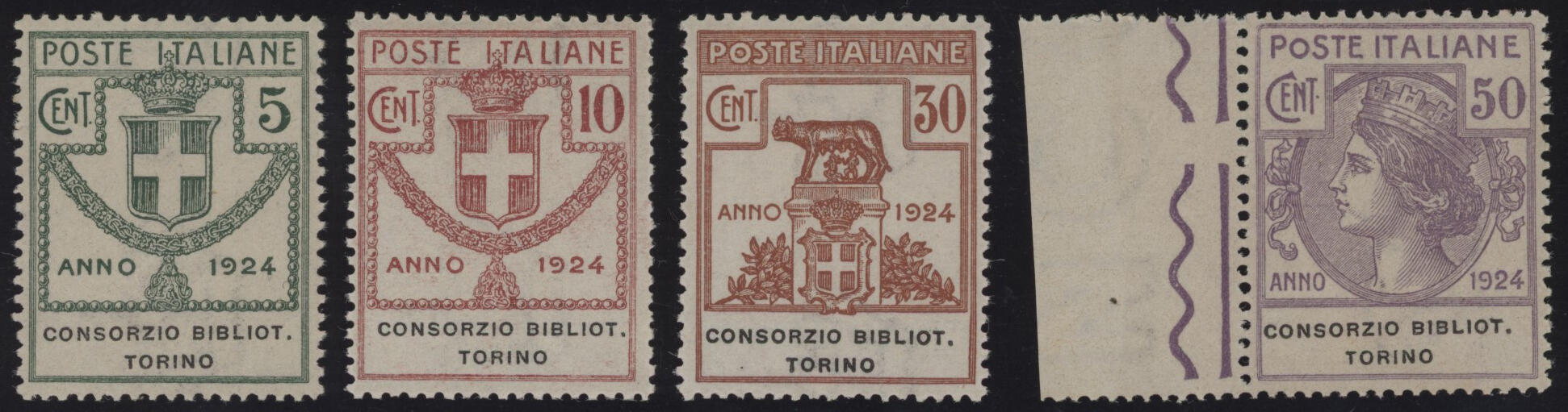 Enti Semistatali 1924 - Consorzio Bibliot. Torino, ES n° 30/33, ...