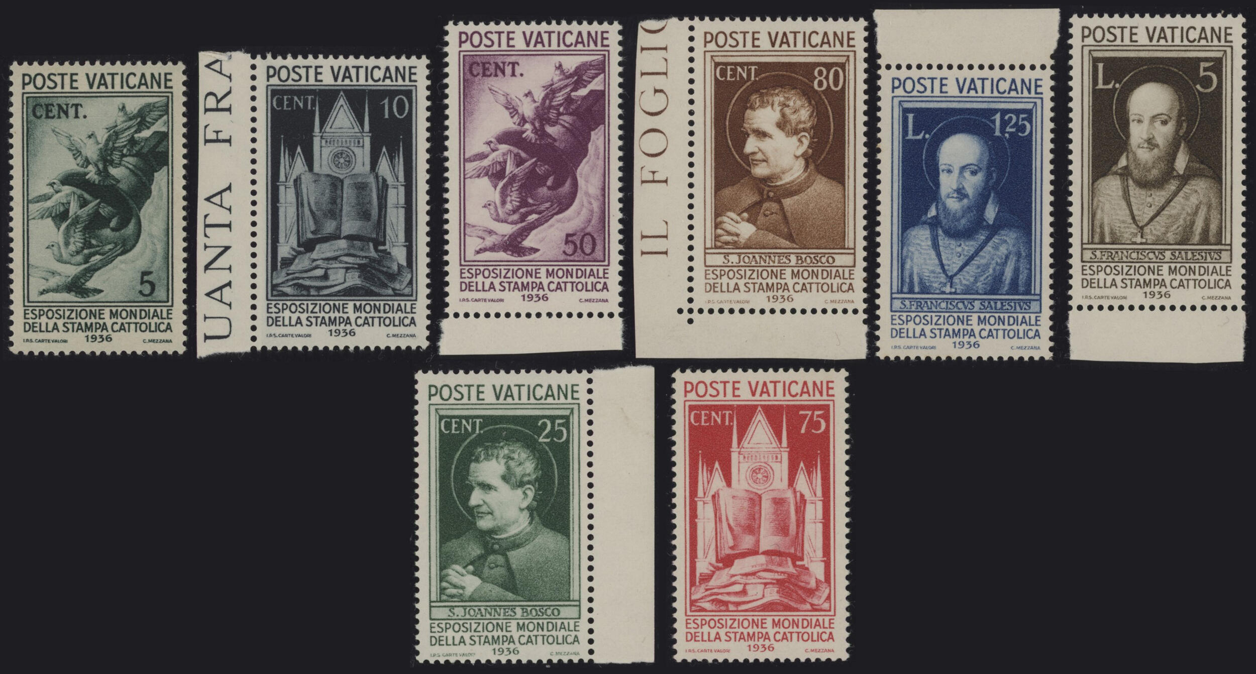 Posta ordinaria 1936 - Stampa Cattolica, n° 47/54, ottima, molto ...