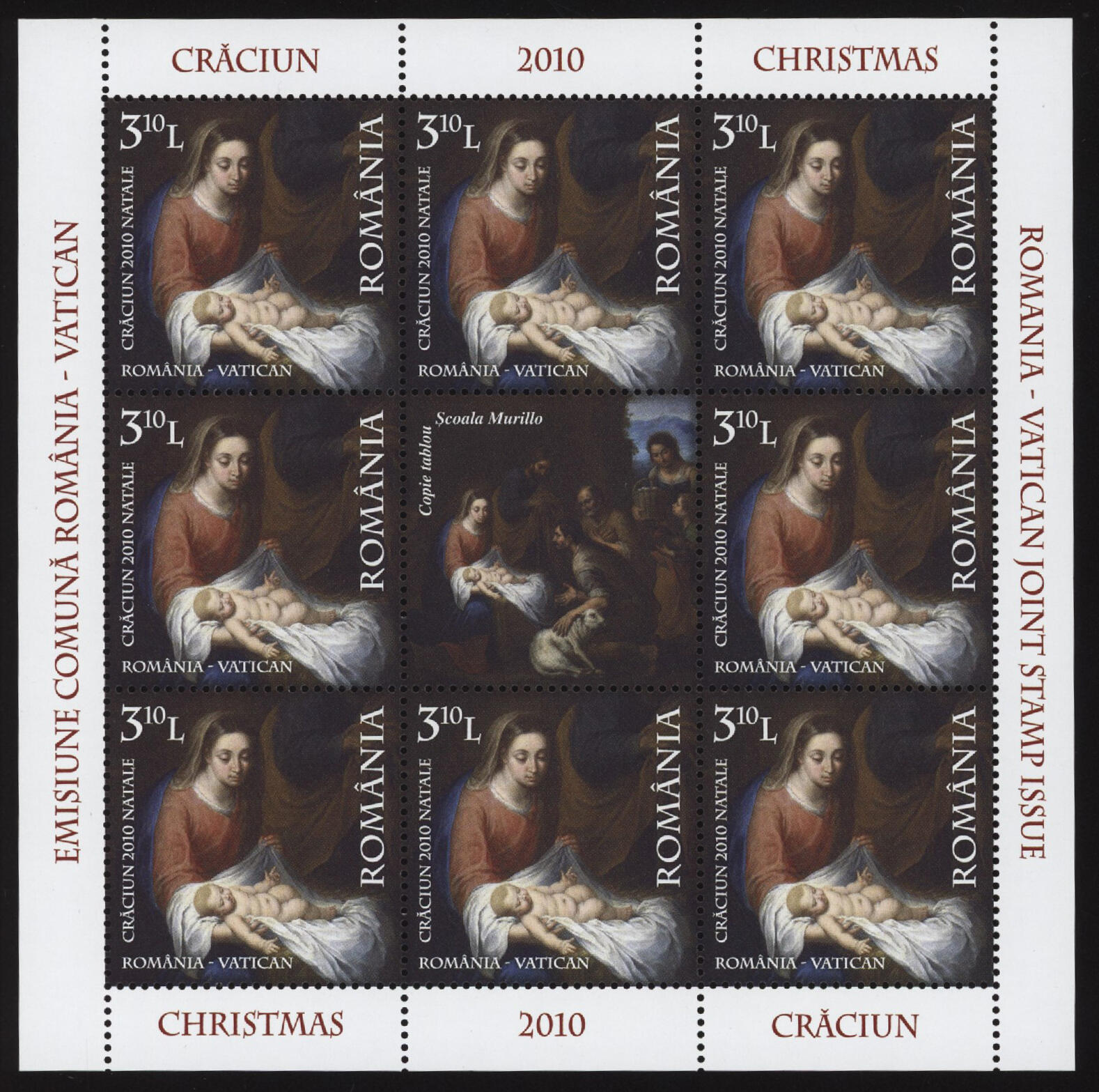 Posta ordinaria 2010 - Natale, emissione congiunta della Romania in ...