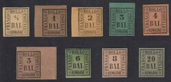 1859 - Collezione completa, n° 1/9, ottima, alcuni bordo o angolo di ...