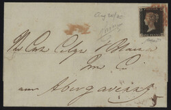 Posta ordinaria 1840 - Penny Black 1 p. nero, n° 1, eccellente, su ...