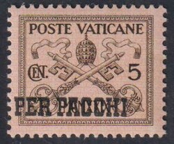 §1931 - 5 cent. sovrastampato#, PP n° 1, con sovrastampa fortemente ...