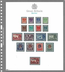 §1938/40 - Burma - Giorgio VI#, SG n° 18b/33 + 34, serie completa ...
