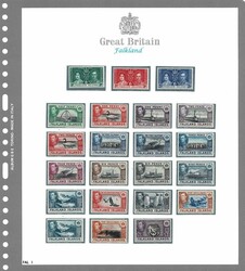 §1938 - Falkland - Giorgio VI#, SG n° 143/63 + 158b, due ottime ...