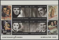 §1995 - Gibilterra - Centenario del Cinema#, un foglietto