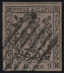 §1853 - BG grandi 9 cent.#, SxG n° 1, ottimo, fresco e con ampi ...