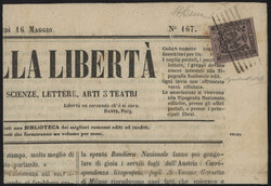 §1853 #- §BG grande#, Segnatasse per Giornali n° 1, ...