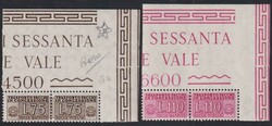 §1955 - Cifra stelle#, PiC n° 9 + 12, eccellenti, angolo di foglio ...
