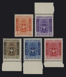 §1940 - Occupazione Italiana Albania - Stemma#, Sx n° 1/5. ...