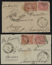 §1871 - 40 cent. + Piramide e Sfinge#, Regno n° T20 + Egitto n° 11 ...