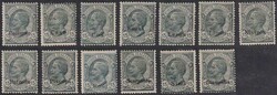 §1921/22 - 15 centesimi grigio#, n° 10 (Rodi n° 11), giro completo ...
