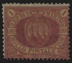 §1892 - Lira Rossa#, n° 20, ottimo, siglato Alberto Diena e altri, ...