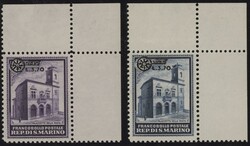 §1934 - Sovr. L. 3,70#, n° 184/5, lusso, angolo di foglio superiore ...