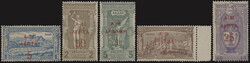 §1900 - Olimpiadi soprastampati#, n° 141/145, ottima, nuova con ...