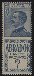§1924 - Abrador 25 cent.#, Pubb n° 4, ottimo