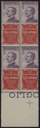§1924 - Columbia 30 e 50 cent.#, Pubb n° 9 + 11, in splendide ...