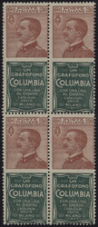 §1924 - Columbia 30 e 50 cent.#, Pubb n° 9 + 11, in splendide ...