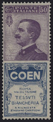§1924 - Coen 50 cent.#, Pubb n° 10, eccellente per freschezza e ...