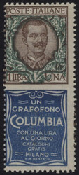 §1924 - Columbia Grafofono 1 Lira#, Pubb n° 19, ottimo