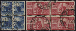 §1945 - Democratica#, n° 543/65, in splendida quartina con annulli ...