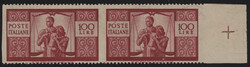 §1945 - Democratica 100 Lire#, n° 565ao, splendida coppia ...