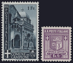 §1944 - Stemma del Comune e Paesaggi e Vedute#, n° 1/5 + 6/12, due ...