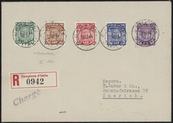 §1944 - Stemma del Comune I tiratura#, n° 1a/5a, ottima serie su ...