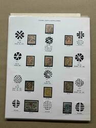 Fancy cancel collection, 70 stamps, six covers, Small Queens to ...