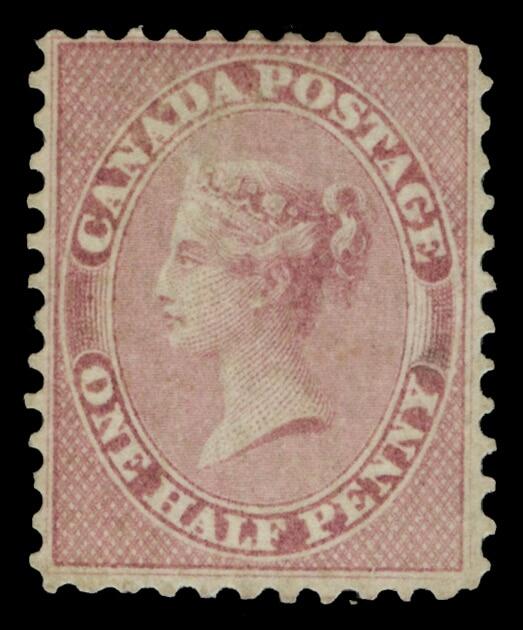#11 1/2d Rose, mint og, VF. A remarkable stamp and rare with original ...