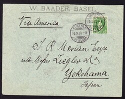 1888 Letter from Basel via New York, San Fransisco STM Ship to ...