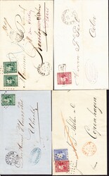 4610020: Netherlands 1864 King William III - Covers bulk lot