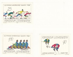 1987 Olympic Winter Games, Calgary 1988. Complete Imperforate Olympic ...