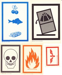 1954/1967 8 verschiedene Paket Etiketten für Eisenbahn, Frachtgut, ...